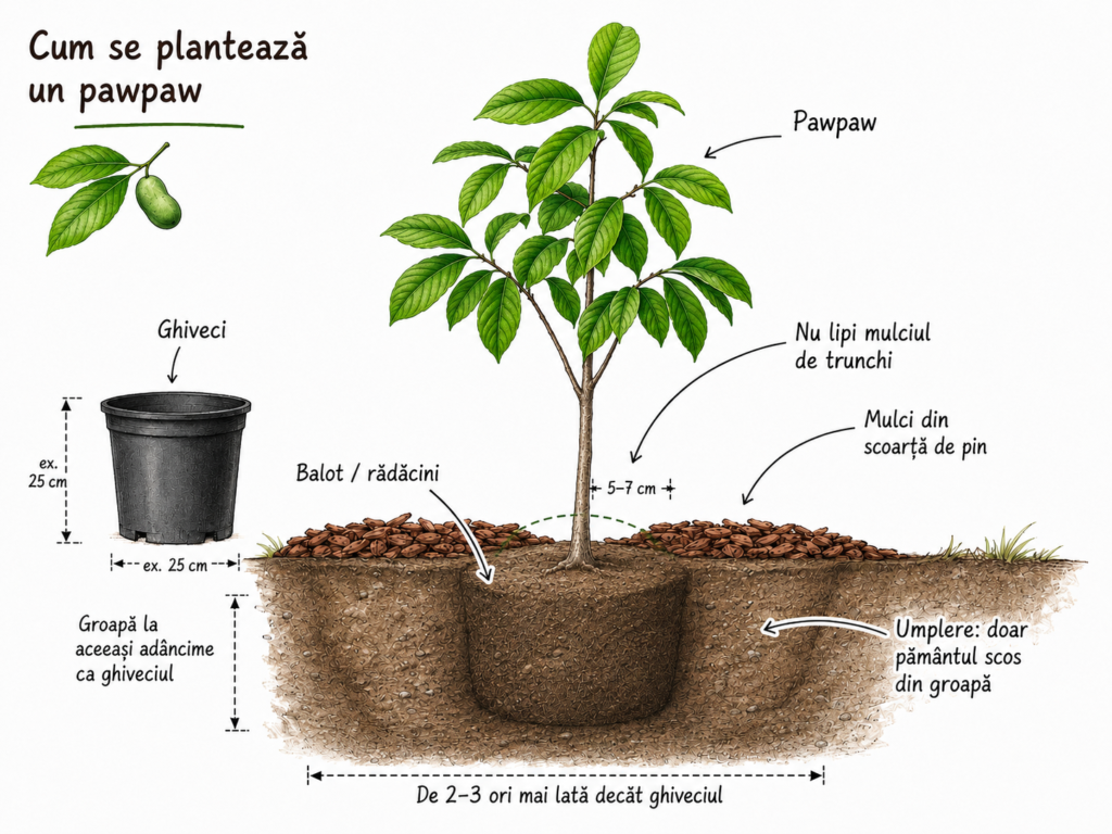plantare în sol greu și umed